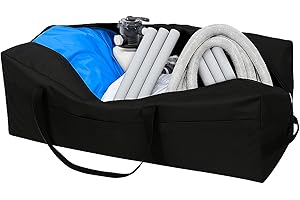 PJT 142Gallon Extra Large Storage Bag for Aboveground Inflatable Frame Pools,Heavy Duty Outdoor Pool Accessories Storage,Waterproof UV-Resistant Patio Cushion Bag,57''x24''x24''
