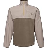 Drake Waterfowl Men's MST Quarter 1/4 Zip Refuge Eqwader Waterproof Windproof Breathable Resistant Outdoor Hunting Jacket, Mud Brown, Medium