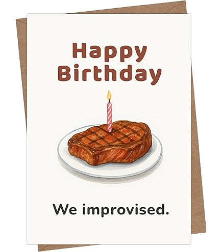 rare steak birthday card Happy Birthday Steak Card main image 1