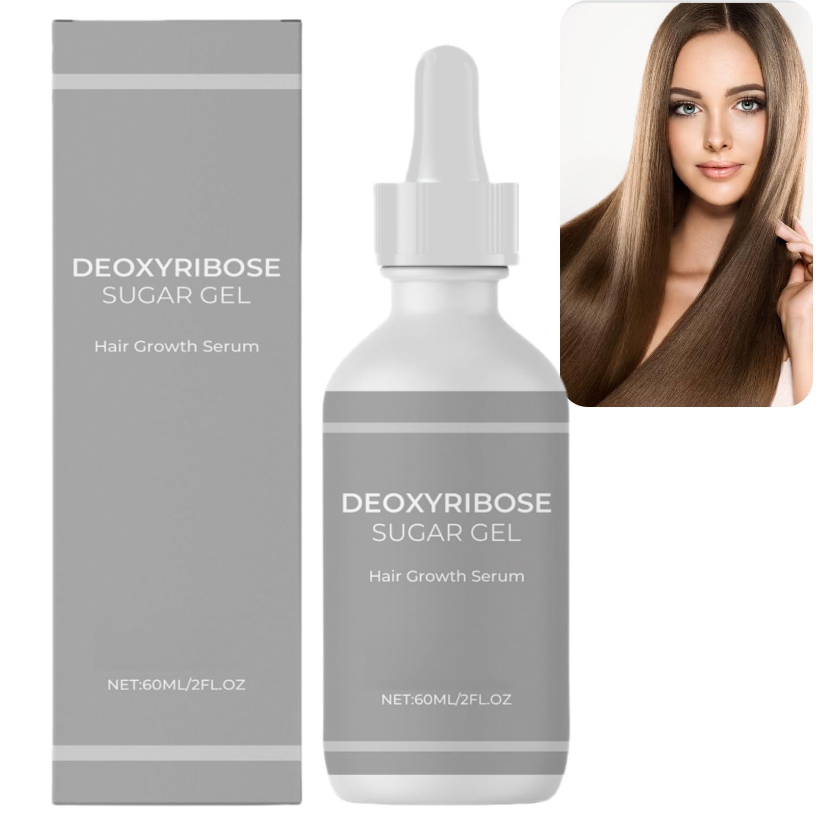 60ml,Deoxyribose Sugar Gel Hair Growth,Hair Growth Serum,Mild Hair Oil for Hair Strengthening,Hair Regrowth Treatment for Hair Strengthen and Nourish,Growing Hair Oil Scalp Gel for Men and Women