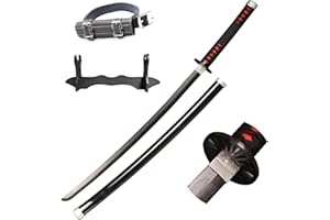 lkjad Cosplay Swords Tanjirou Samurai Sword, Katana Sword Plastic Toy Sword for Costume Play Halloween Cosplay Gift 40 in