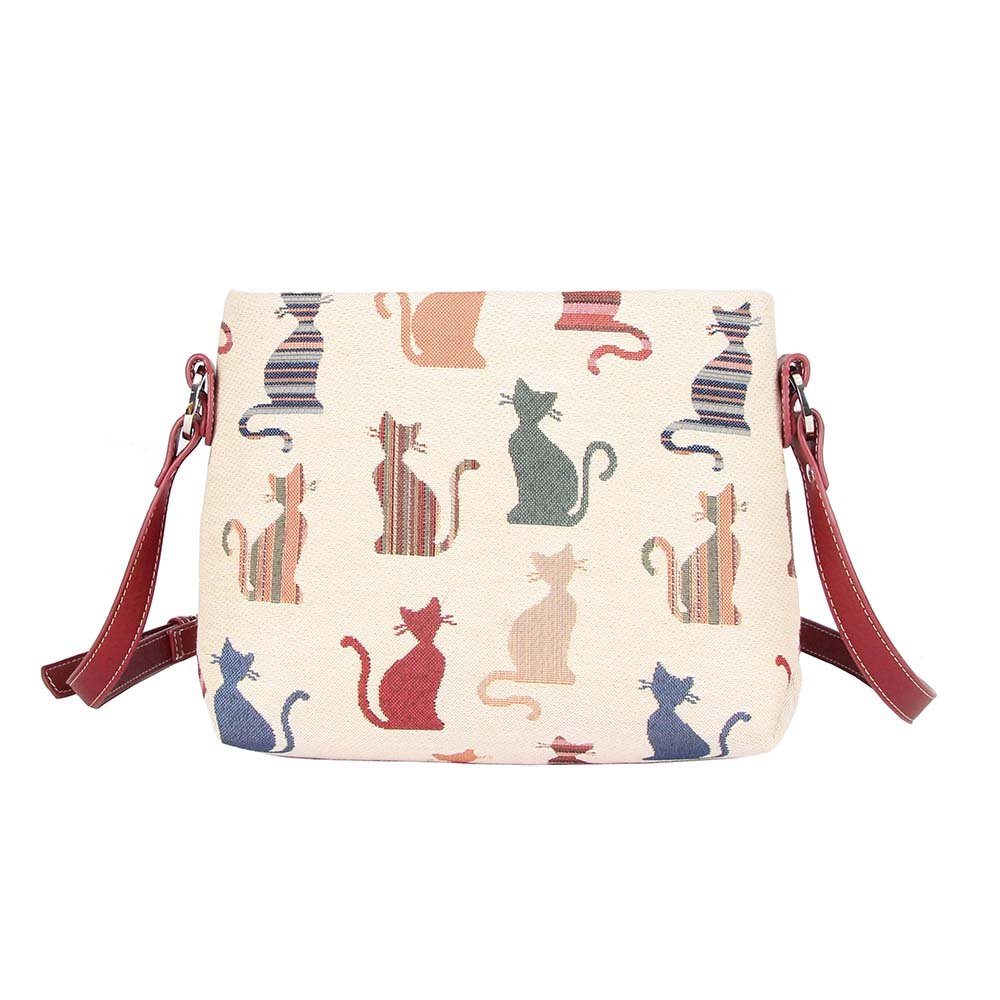 Signare Tapestry Small Handbag for Women, Shoulder Bag for Women, Cheeky Cat, Taille unique, Crossbody Bags