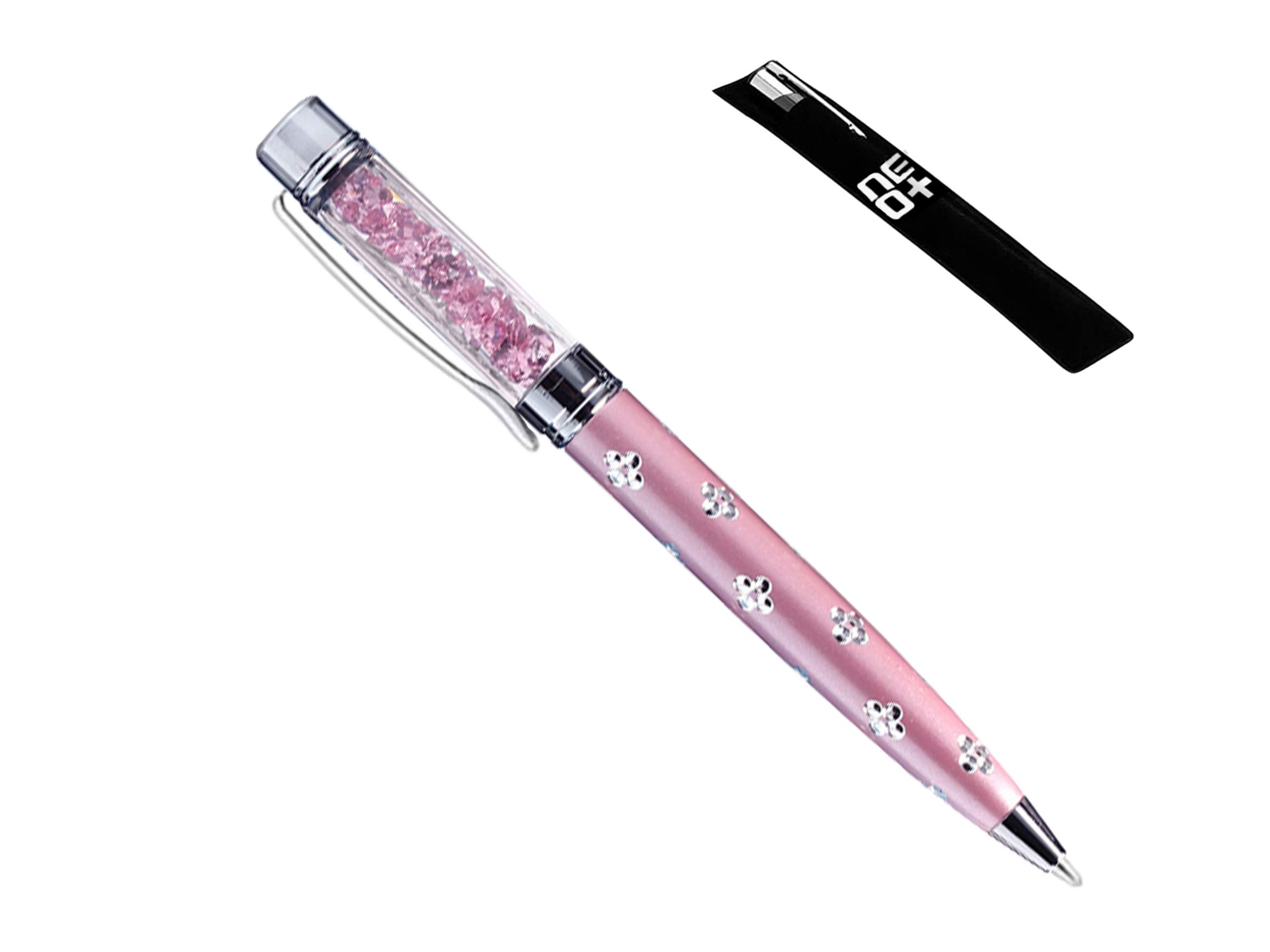 NEO+ Quality Ballpoint Pen with Crystals. FREE REFILL (PINK)