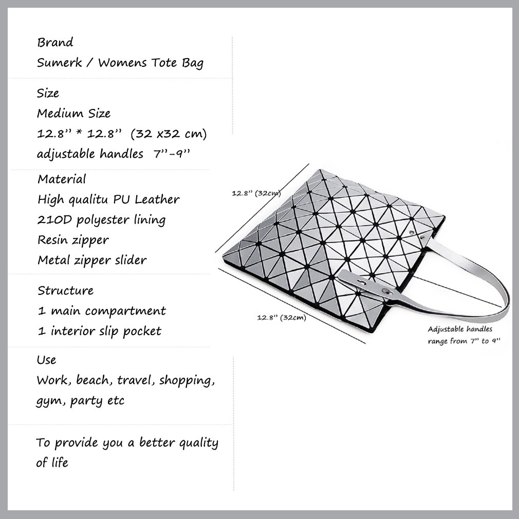 Sumerk Womens Purses and Handbags PU Leather Satchel Tote Bag Shoulder Bags