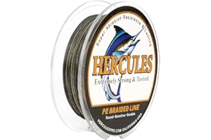 HERCULES Cost-Effective Super Strong 4 Strands Braided Fishing Line 6LB to 100LB Test for Salt-Water, 109/328 / 547/1094 Yard
