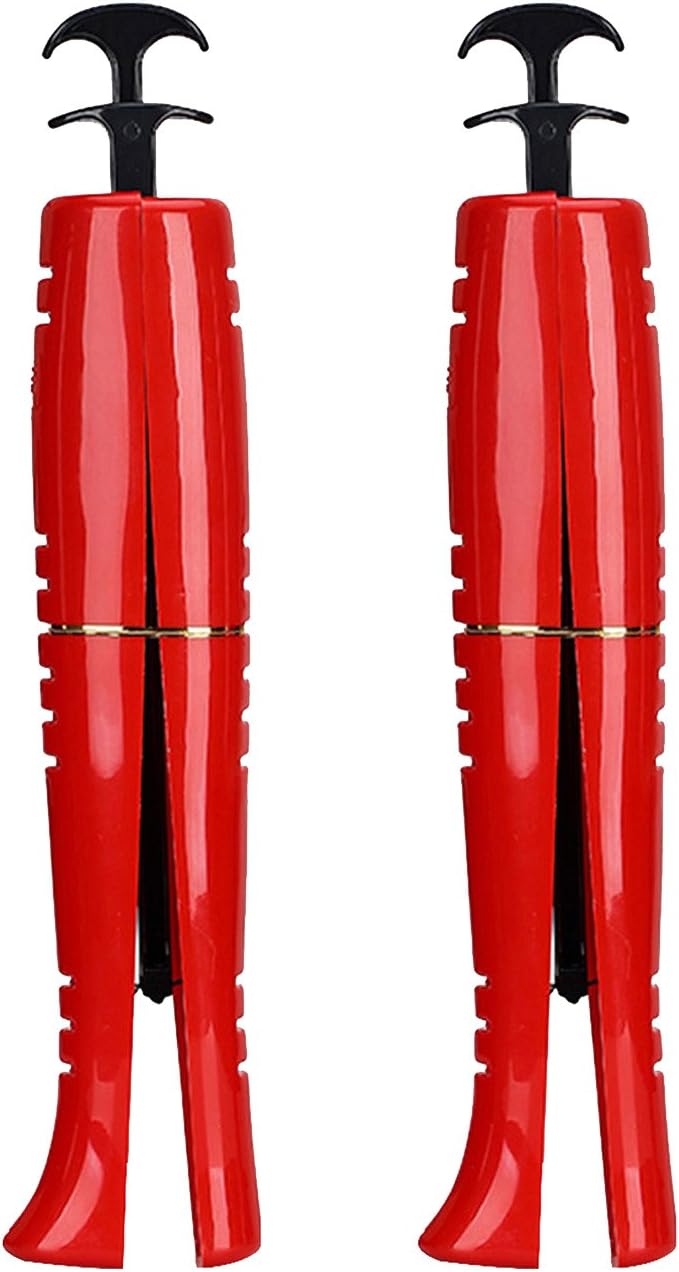 Condello Casa Boot Tree Shaft Shaper Holder, Reusable Support Form Insert, Spring Loaded Adjustable Stand-Up Keeper to Prevent Creasing for Women Men Kids Cowboy Knee High Tall Boots (XL 47cm RED)