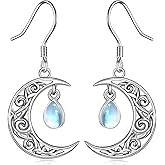 Black Cat/4th of July/Bat/Spider/Pumpkin/Wolf/Bunny/Sun and Moon/Turtle/Raven 925 Sterling Silver Leverback Dangle Earrings Moon Gothic Christmas Earrings Jewelry Gift for Women