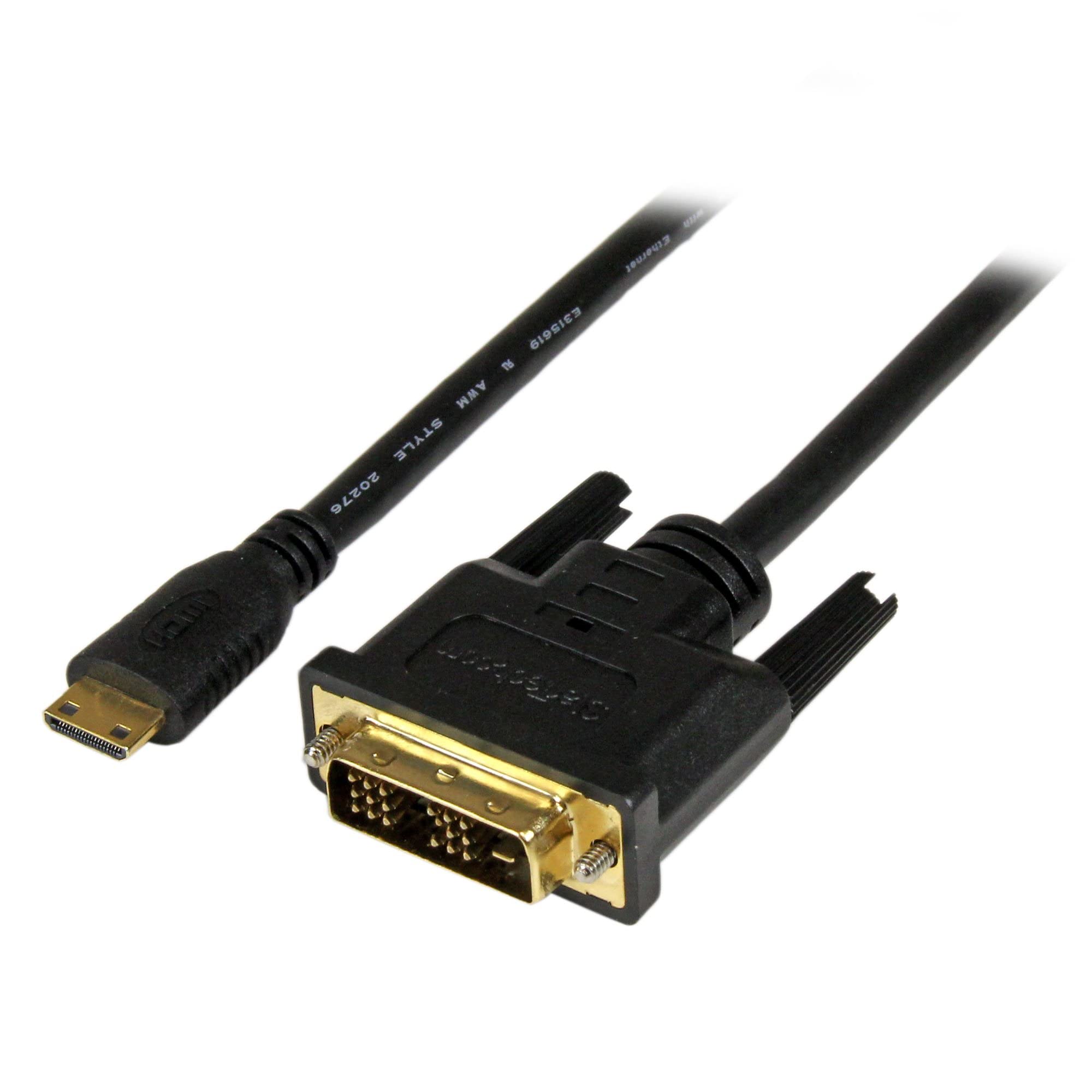 StarTech.com 1m Mini HDMI to DVI-D Cable - M/M - 1 meter Mini HDMI to DVI Cable - 19 pin HDMI (C) Male to DVI-D Male - 1920x1200 Video (HDCDVIMM1M)