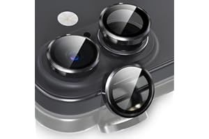 AFENGBOX 2 Pack Camera Lens Protector for iPhone 17 2025,9H Tempered Glass Scratch Resistant Metal Ring Camera Cover,Case Friendly Individual Camera Screen Protector iPhone 17 Accessories,Black