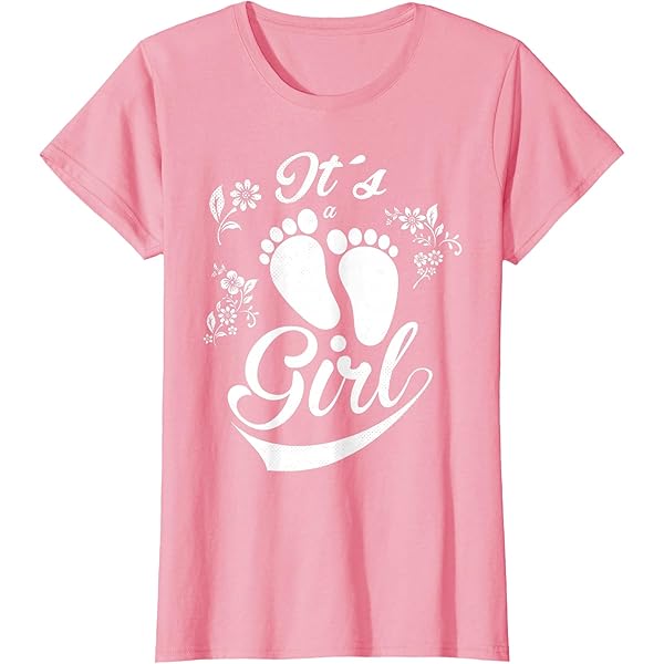 Amazon.com: It's A Girl Baby Shower Gender Reveal Party Pink T
