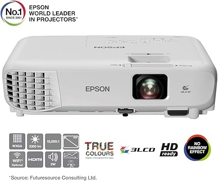 Epson EB-W05 Video - Proyector (3300 lúmenes ANSI, 3LCD, WXGA ...