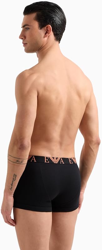 Herren 3-Pack Trunk Badehose, Black/Black/Black, M EU