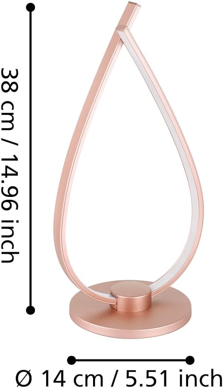 LED lampada da tavolo Palozza, lampada da tavolo 1 fiamma, lampada