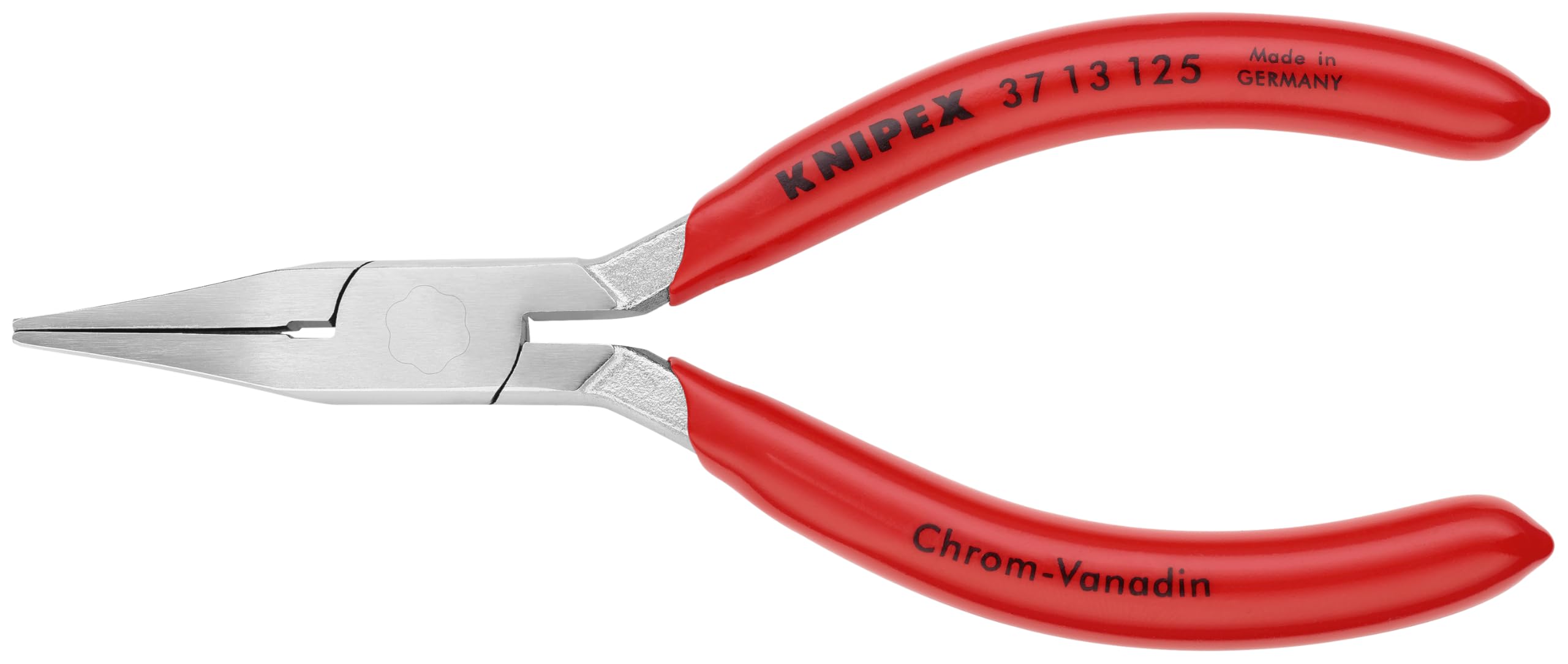 KNIPEX Tools 37 13 125 Smooth Jaw Flat Nose Electronics Pliers, 5-Inch