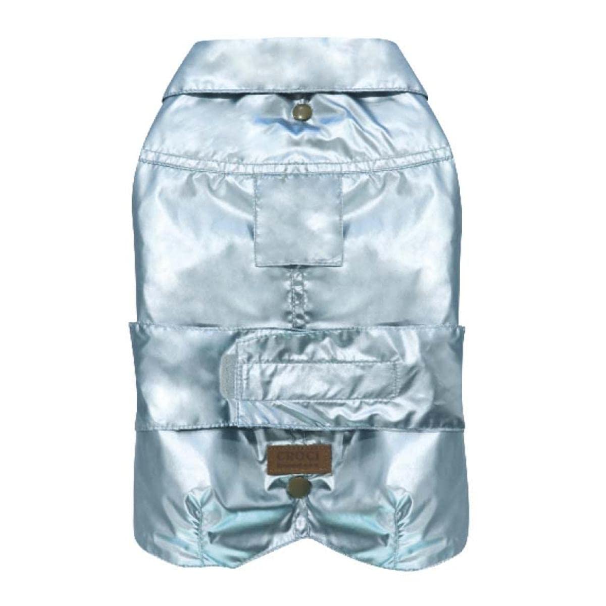 Croci Waterproof Coat For Dogs Montreal, Back Size 45 Cm, Fleece Lining, Adjustable With Elastic And Hole For Leash And Harness, Iridescent Pearl Color