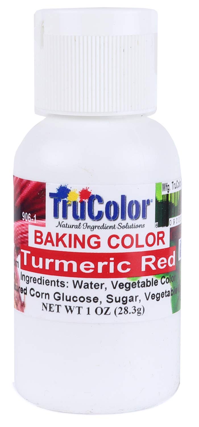 TruColor Natural Liquid Baking Color, 1 Ounce Turmeric Red