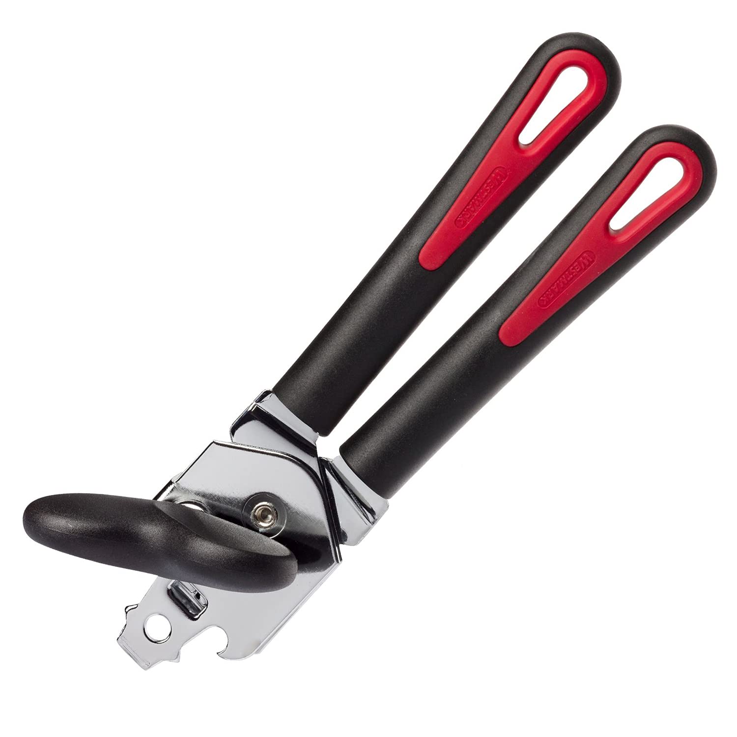 Westmark Can Opener With Cap And Lid Lifter, Length: 20.8 Cm, Steel/Plastic, Gallant, Black/Red, 29402270
