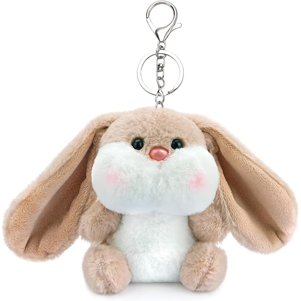 Porte-clés Ours En Crochet Avec Clochette - Peluche Mignonne Pour Sac à Dos Ou Clés, Cadeau Fille/Femme (Noir, Rose, Kaki) - 5