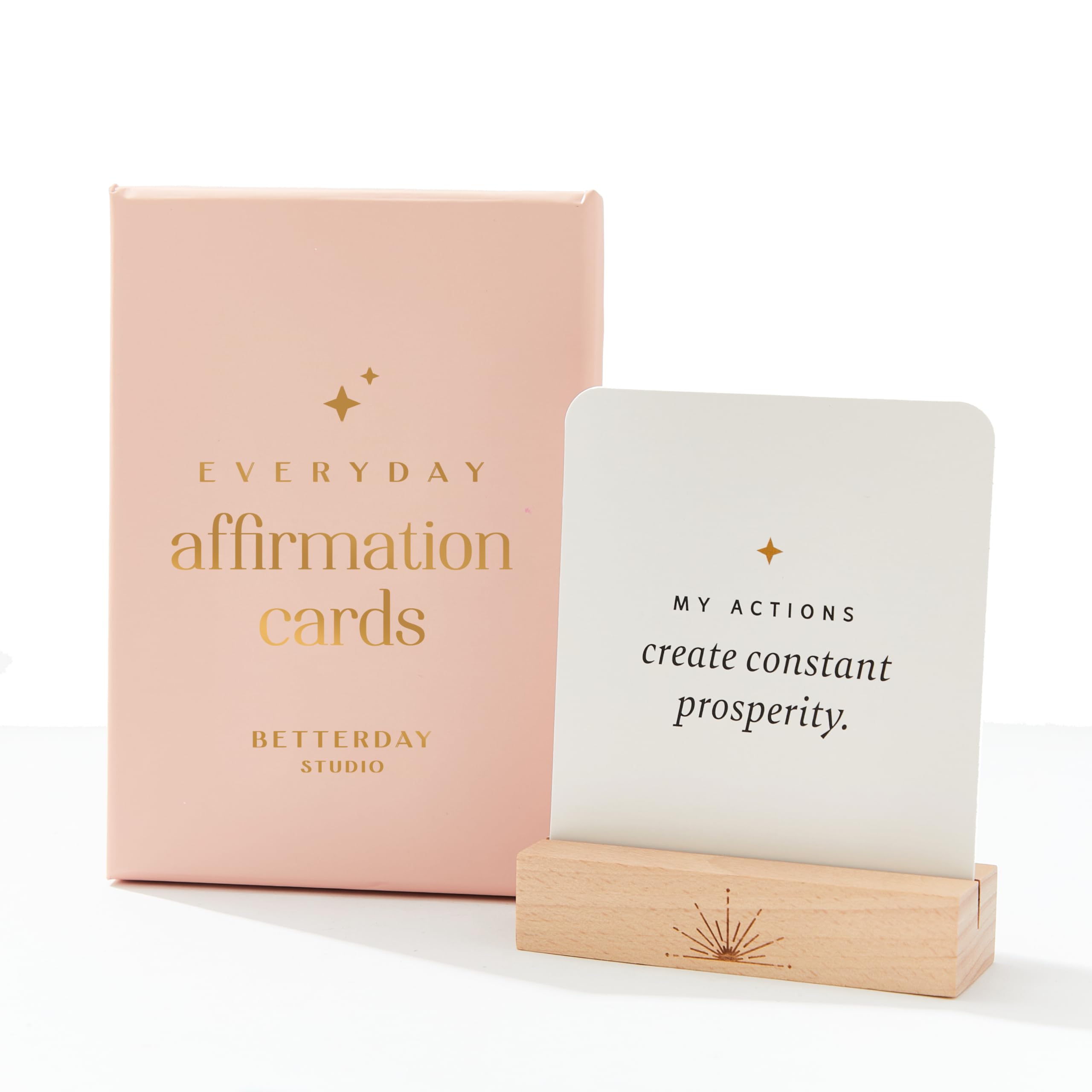 Affirmation Cards - Daily Affirmation for Positivity, Meditation Gifts, Stress Relief & Self Care Gifts, Manifestation Cards & Anxiety Relief, Health and Wellbeing for Women (Light Coral Pink)