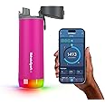 Hidrate Spark PRO Smart Water Bottle - Tracks Water Intake & Glows to Remind You to Stay Hydrated - Chug Lid, Steel, 17 oz, Fruit Punch