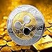 SHZONS Ripple Coins, 2 PCS Commemorative Round Collectors Coin XRP Physical Coins,Digital Blockchain Crypto Currency,Funny Gift for Boy,Girl,Woman,Man