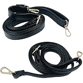 findTop 2 Pack Adjustable Purse Strap Replacement Leather Handbag Shoulder Strap Replacement with Metal Swivel Buckles,Length 34-59inch, Wide 0.47inch,1inch