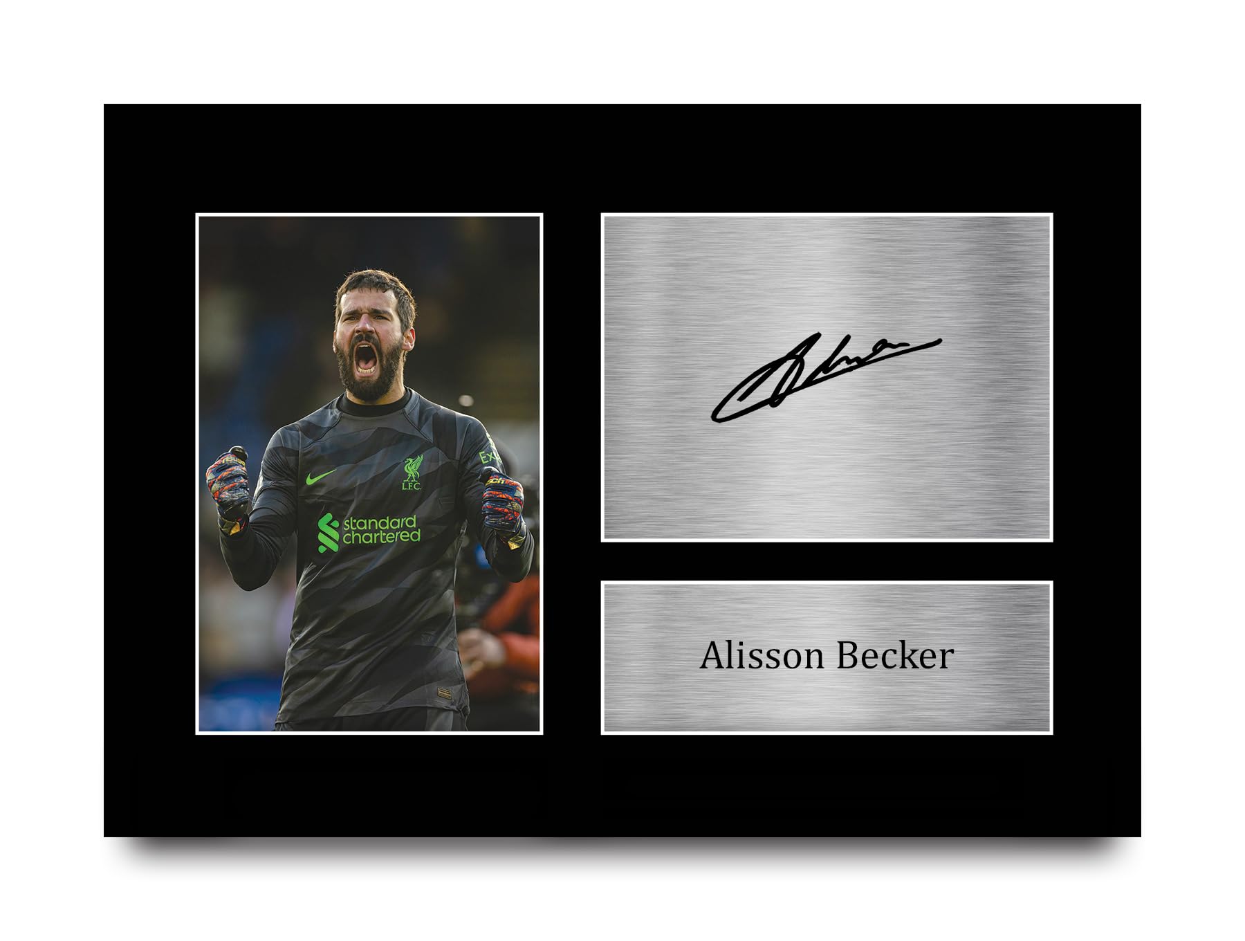 HWC Trading Alisson Becker Gift Signed A4 Printed Autograph Liverpool Gifts Print Photo Picture Display — image 1