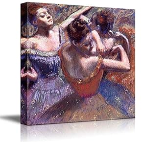"Dancers by Edgar Degas - Canvas Art Home Art - 12x12 inches