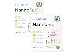 NannoPad Pantyliners - Made with Organic Cotton (18 Count (Pack of 2))