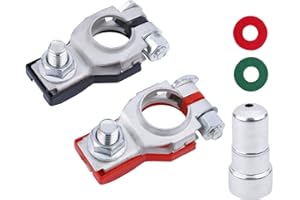 YOUYIEN Battery Terminal Connectors(1 pair), Positive & Negative Auto Battery Cable Terminal Top Post With plastic bottoms(Copper Tinned),Fit For Nissan 243407F000,243407F001 Altima Murano etc