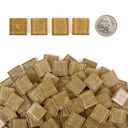 image for Milltown Merchants™ ¾ Inch (20mm) Gold Van Gogh Mosaic Tile - Bambo