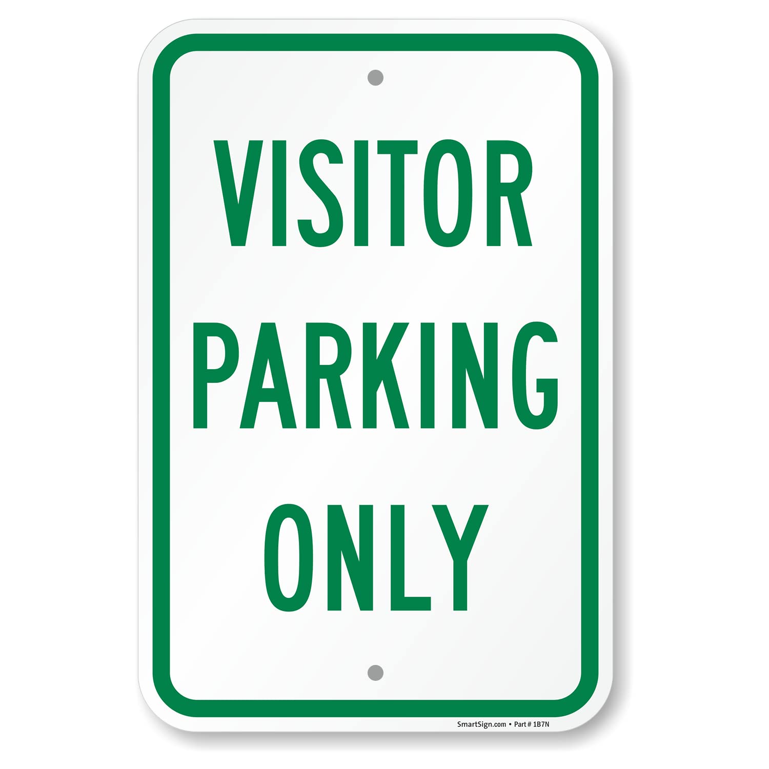Photo 1 of "Visitor Parking Only" Sign By SmartSign | 12" x 18" Aluminum