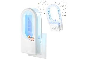 GTHBUGOR Fruit Fly Traps for Indoors - Highly Effective UV Blueish-Purple Light | Plug-in Fly Trap for Flies, Fruit Flies, Moths, Gnats, and Other Flying Insects, with Exclusive 5 Double-Sided Sticky Pads