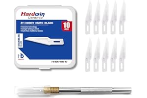 10-Pack Ceramic Craft Blades #11 - Ultra Sharp Rustproof Knife Blades Compatible with X-Acto - for DIY/Leather/Foam Board/Thi