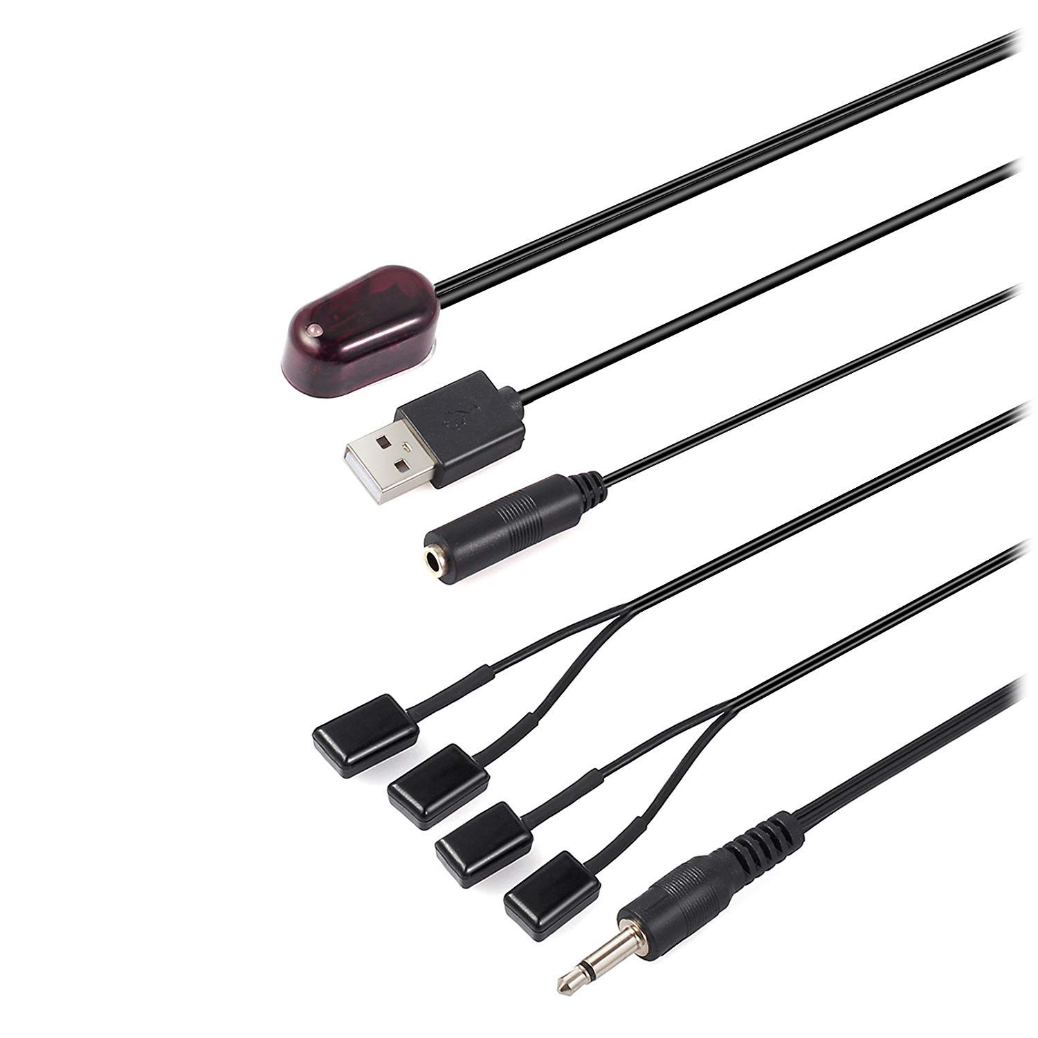HOUSON Infrared Receiver IR Infrared Remote Control Receiver Extender Repeater Infrared Remote Control Emitter USB Adapter IR Repeater 4 Sendern