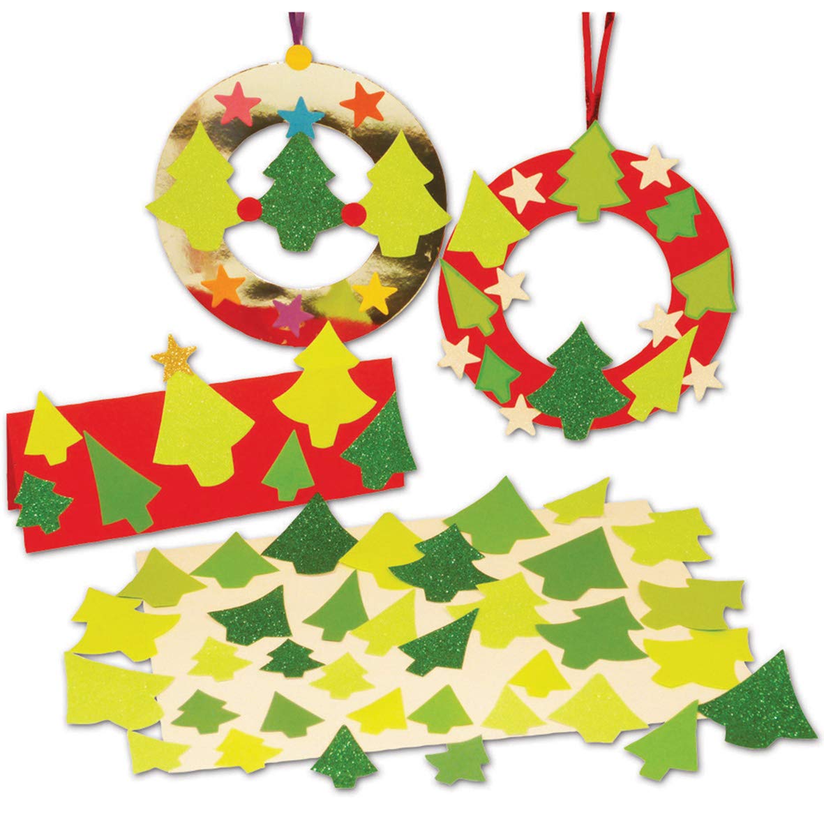 Springboard Pre-Cut Mini Paper Christmas Trees (Pack of 300)