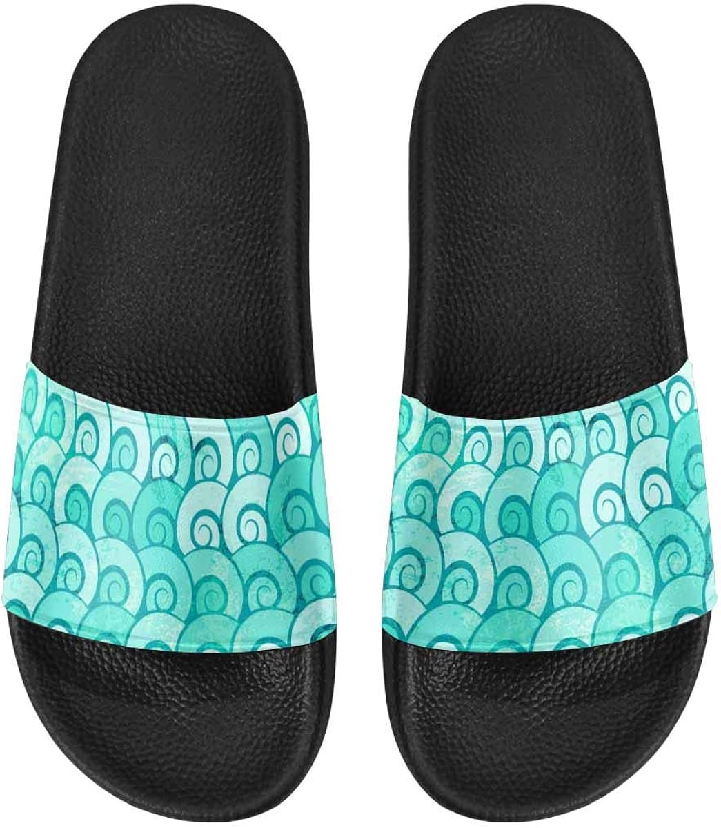 Amazon.com | INTERESTPRINT Women's Casual Outdoor Beach Pool Sandals (US6-US12) Abstract Marine 