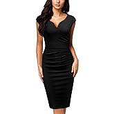 Miusol Women's Vintage Slim Style Sleeveless Business Pencil Dress