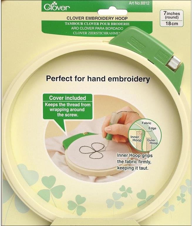 Clover embroidery hoop 18cm amazoncouk kitchen  home Clover embroidery hoop 18cm amazoncouk kitchen  home