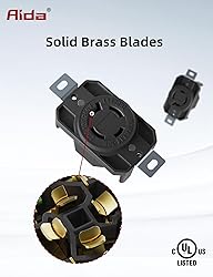 AIDA NEMA L14-20R Flush Mounting Locking