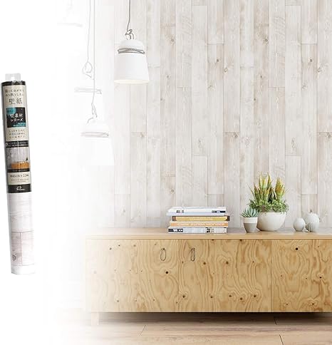 Amazon 菊池襖紙工場 貼ってはがせる壁紙 Jk4526 ウッド ホワイト 本体 奥行0 1cm 本体 高さ250cm 本体 幅45cm Diy 工具 ガーデン