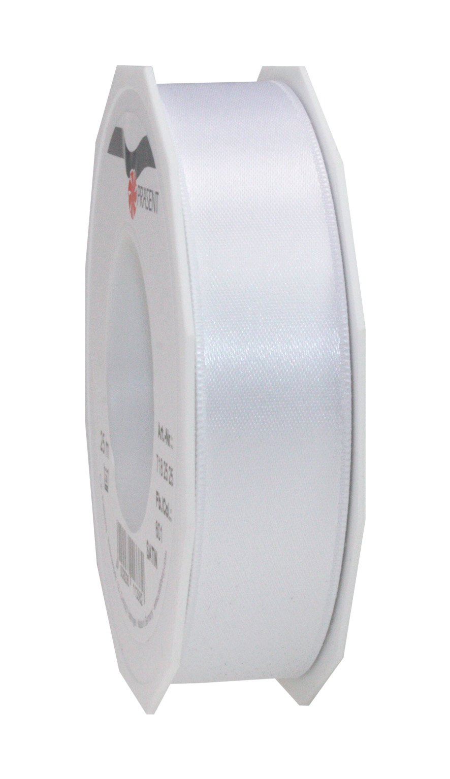 C.E. Pattberg SATIN white gift ribbon, 27 yards for Wrapping Gifts, 1 inch width, Ribbon for Decorating & Crafting, Decorative Ribbon for Gifts, for every occasion — image 1