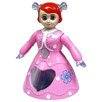 Shreeja Collections Musical Dancing Princess Doll Toy with 3D Lights, Pink