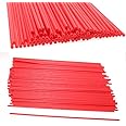 200 Pieces Spray Can Straws,Plastic Replacement Spray Can Extension Straw (Red)