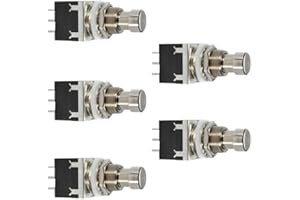 Etopars 5 X 3PDT 9 Pins Box Stomp Guitar Effect Pedal Foot Switch True Bypass Metal Black