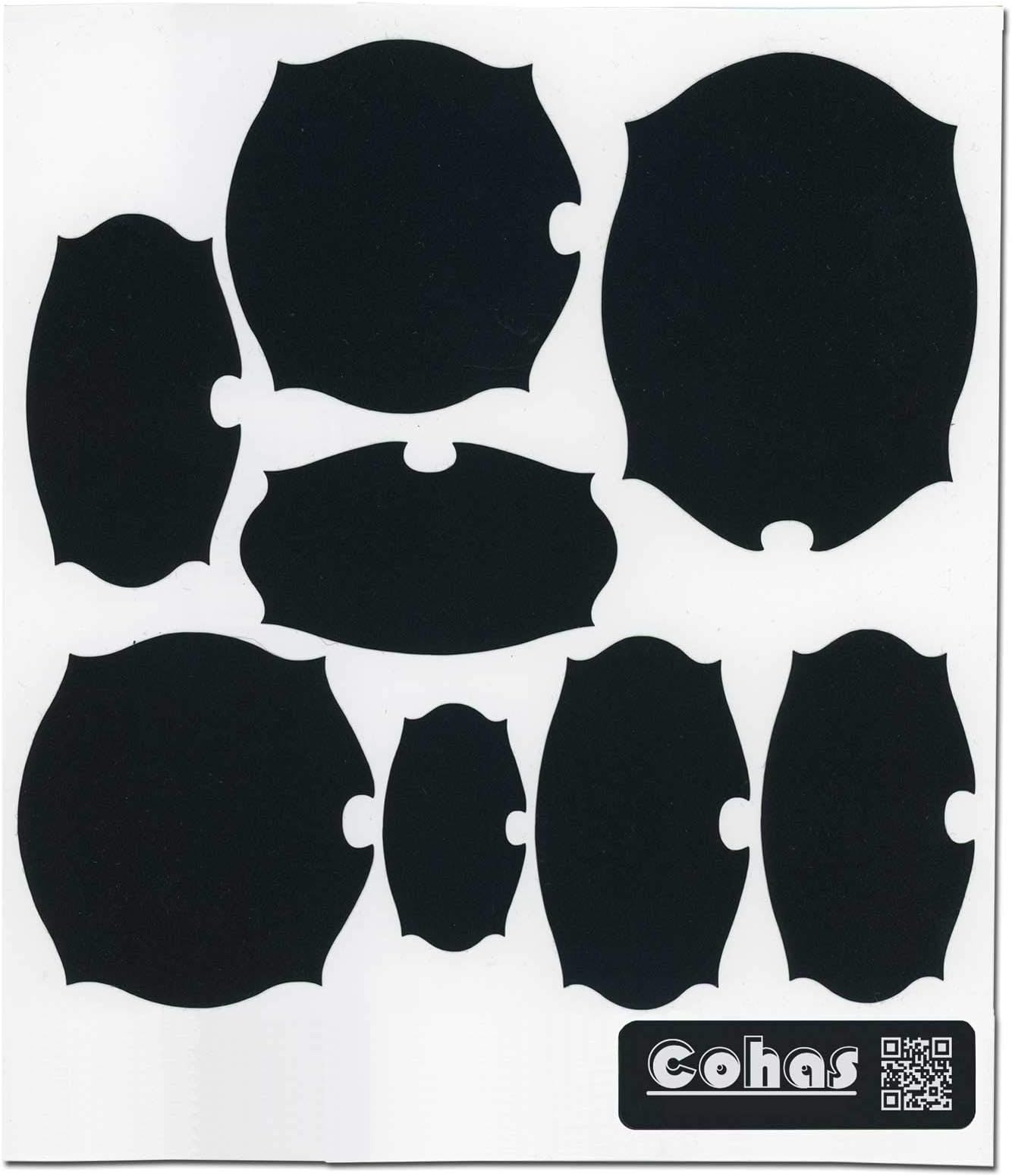 Cohas Chalkboard Labels for OXO POP Storage Containers Includes No Marker and 56 Labels, Elegant Shapes, Refill Kit No Marker