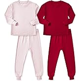 HAPIU Rayon from Bamboo Toddler Pajamas Set, Pjs Baby Kids Girls Boys