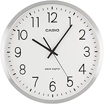 Amazon.com: CASIO IQ-2100J-8JF Wall Clock, Radio, Silver, Diameter