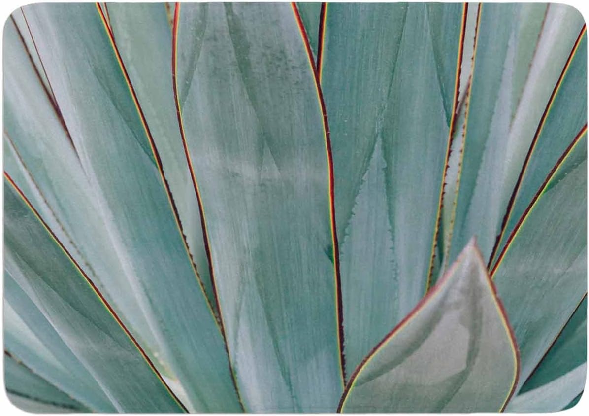 Kess InHouse Alfombra de baño ANN Barnes Agave Abstracto fotografía