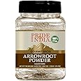 Pride of India – Natural Arrowroot Ground Powder – Baking & Thickening Agent – Gluten & GMO Free – Good for Sauces, Fritters & Fries – Easy to Use – 7 oz. Medium Dual Sifter Jar